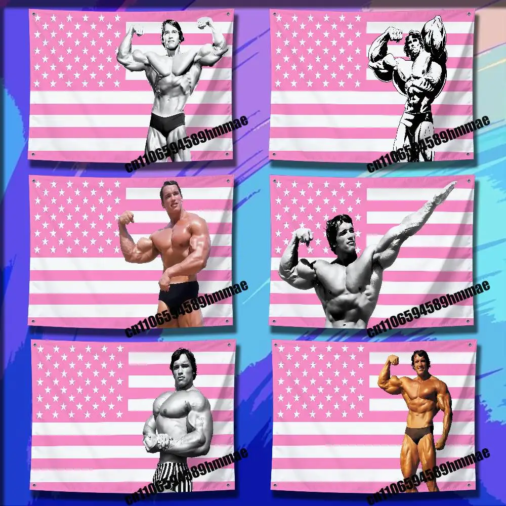 

For 50*70cm 60*90cm 80*120cm 100*150cm 150*200cm USA America Arnold S-Schwarzenegger Flag Camp Wall Banner Tapestry Cover