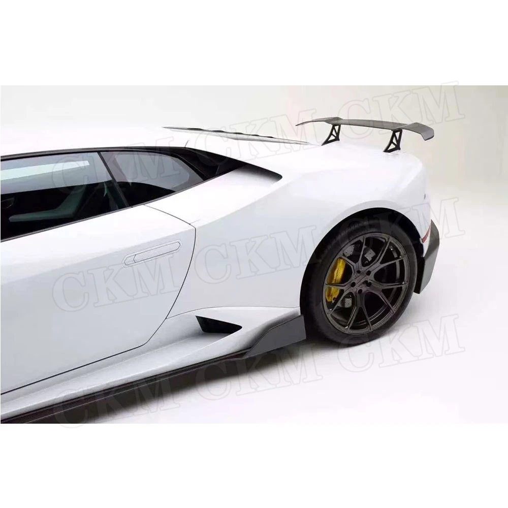 

Dry Carbon fiber Side Skirts Aprons case For Lamborghini Huracan LP610-4 2014-2016 FRP Side Bumper Extension Lip Covers