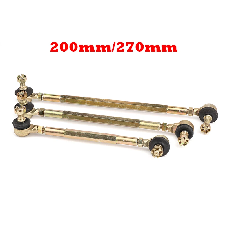 1pair 200MM-270MM M10 Steering Shaft Tie Rod with Tie Rod Ball Joint  for 4 wheel kart modification ATV Quad 50cc-250cc M10