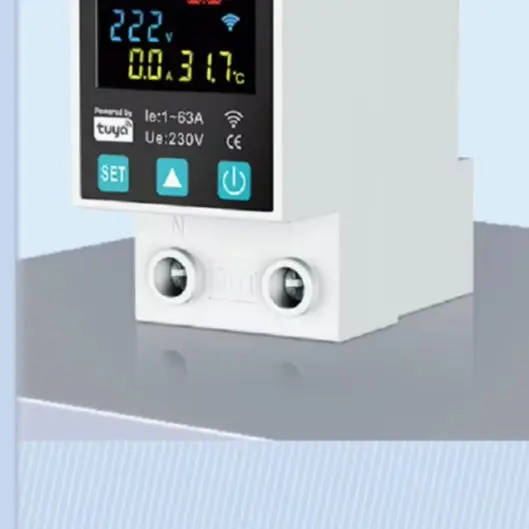 For Smart Reclosing Circuit Breaker 1-63A Adjustable With Metering For Tuya WiFi App Control Leakage Over Voltage P/rotection De