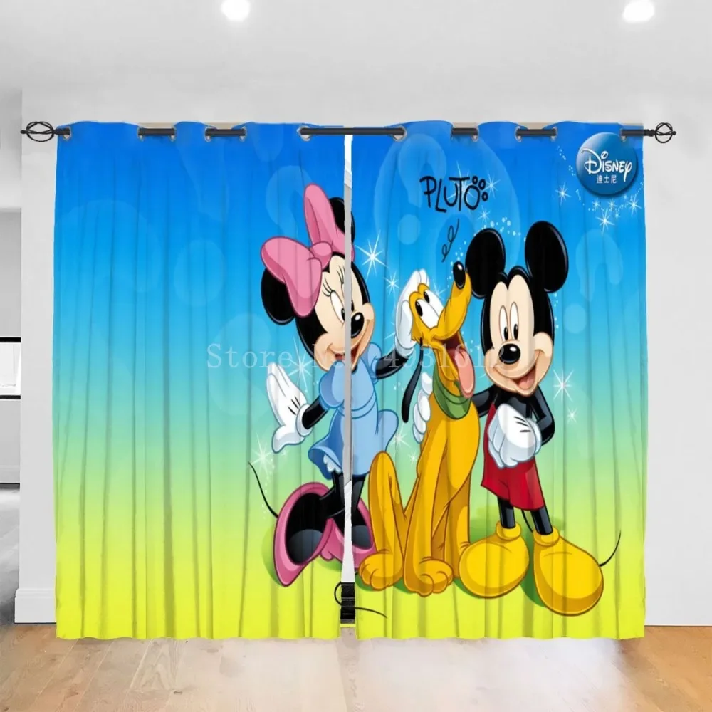 Personality Design Mickey Mouse Finished Curtain Kids Bedroom Kitchen Home Decoration Shading Insulation Curtain Digital Print