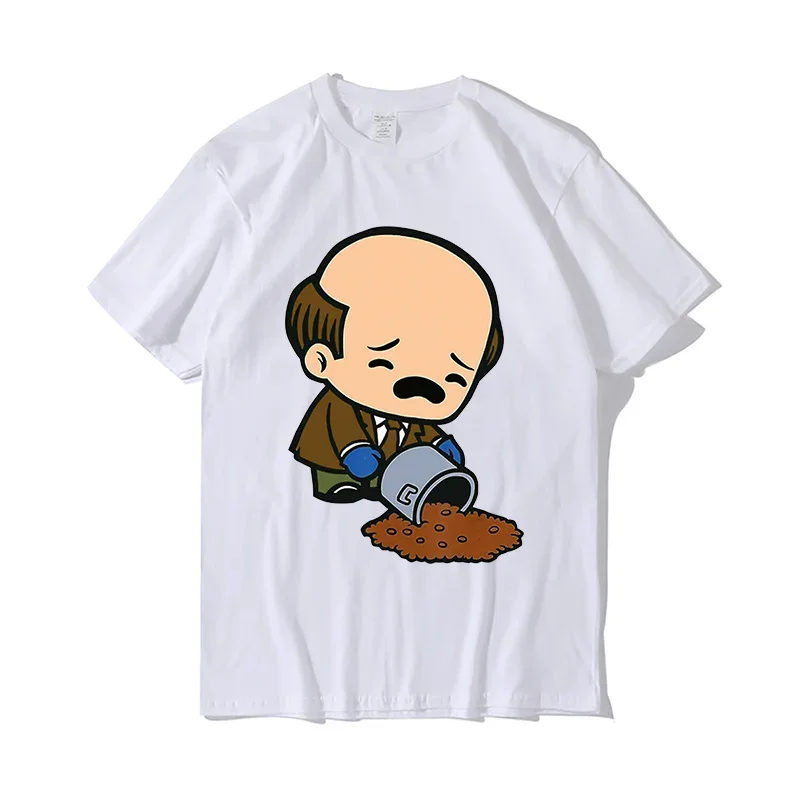 Kevin Spilling Chili Shirt Kevin Malone Chili Office Funny TV Series Men\'s Tee Funny men t shirt Short Sleeve Unisex Tops