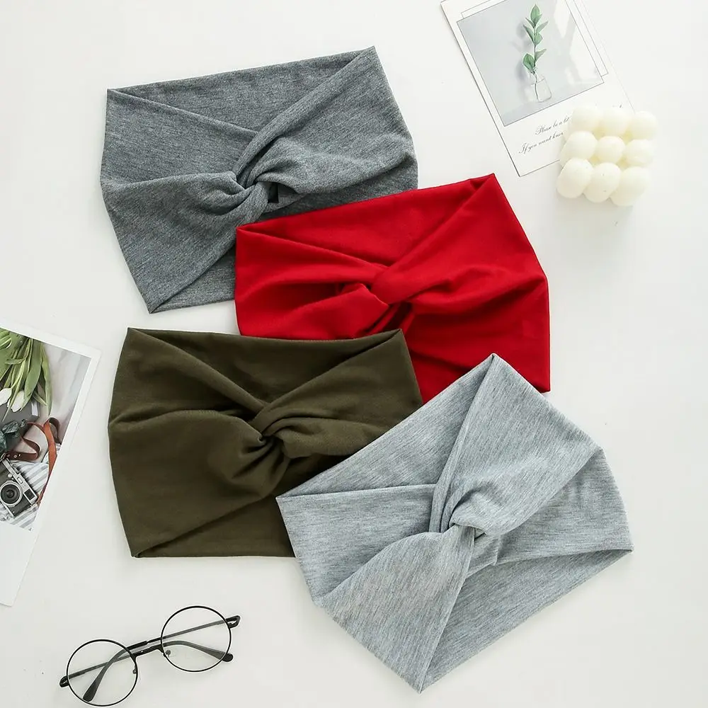 Boho Yoga Hair Bands Thick Extra Large Turban Wide Headbands Head Wraps for Women Workout Headband