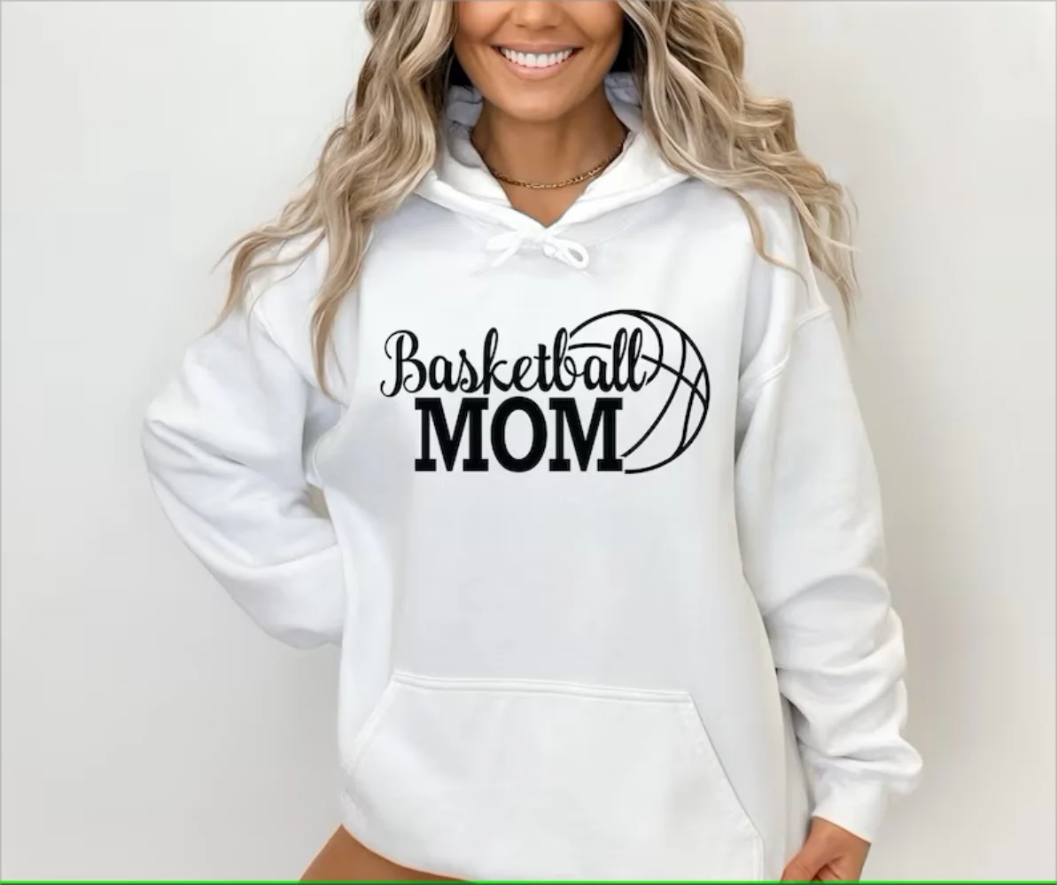 Basketball Mom Hoodie for Women Basketball Sports Tee Trendy Design Casual Sweatshirt Harajuku Fashion Winter Clothes