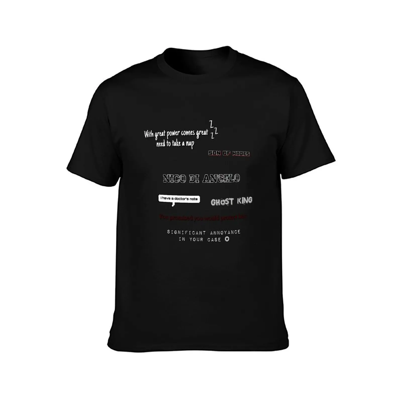 Nico quotes pack T-Shirt, Summer Casual Cotton Tee, Oversized Streetwear Tops, Vintage Graphic Print, Loose Fit Short Sleeve