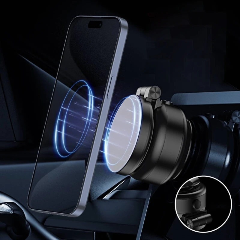 Car Mount Bracket Rack with Electric Vacuum Grip Nonslip Adjustable Dashboard Stand for 4.7" Phone Navigation Travel Use