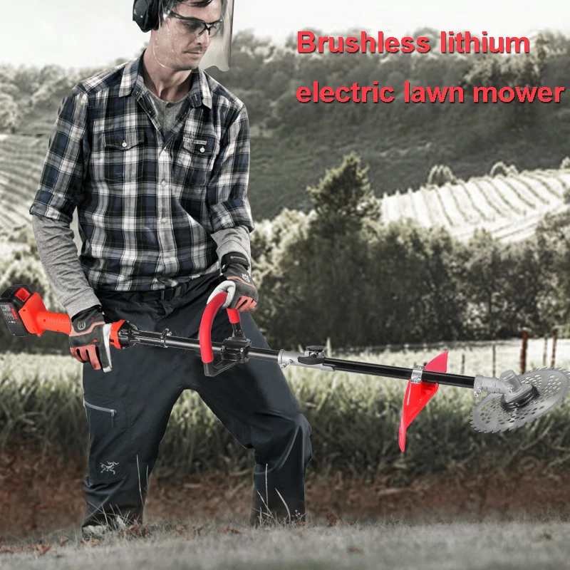 Multi-Functional Cordless Electric Lithium-Electric Mower Adjustable Length Telescopic Pruning Garden Tools With Battery