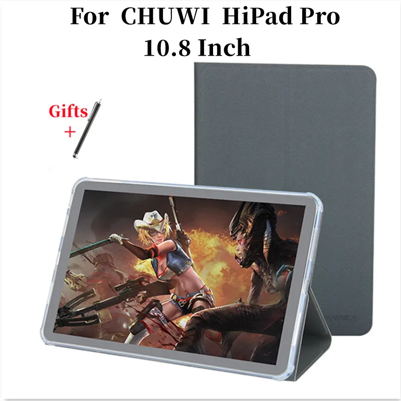 

Ультратонкий чехол-подставка тройного сложения для планшета Chuwi HiPad Pro 10,8 дюймов, мягкий чехол из ТПУ с защитой от падения для HiPad Pro, новый планшет