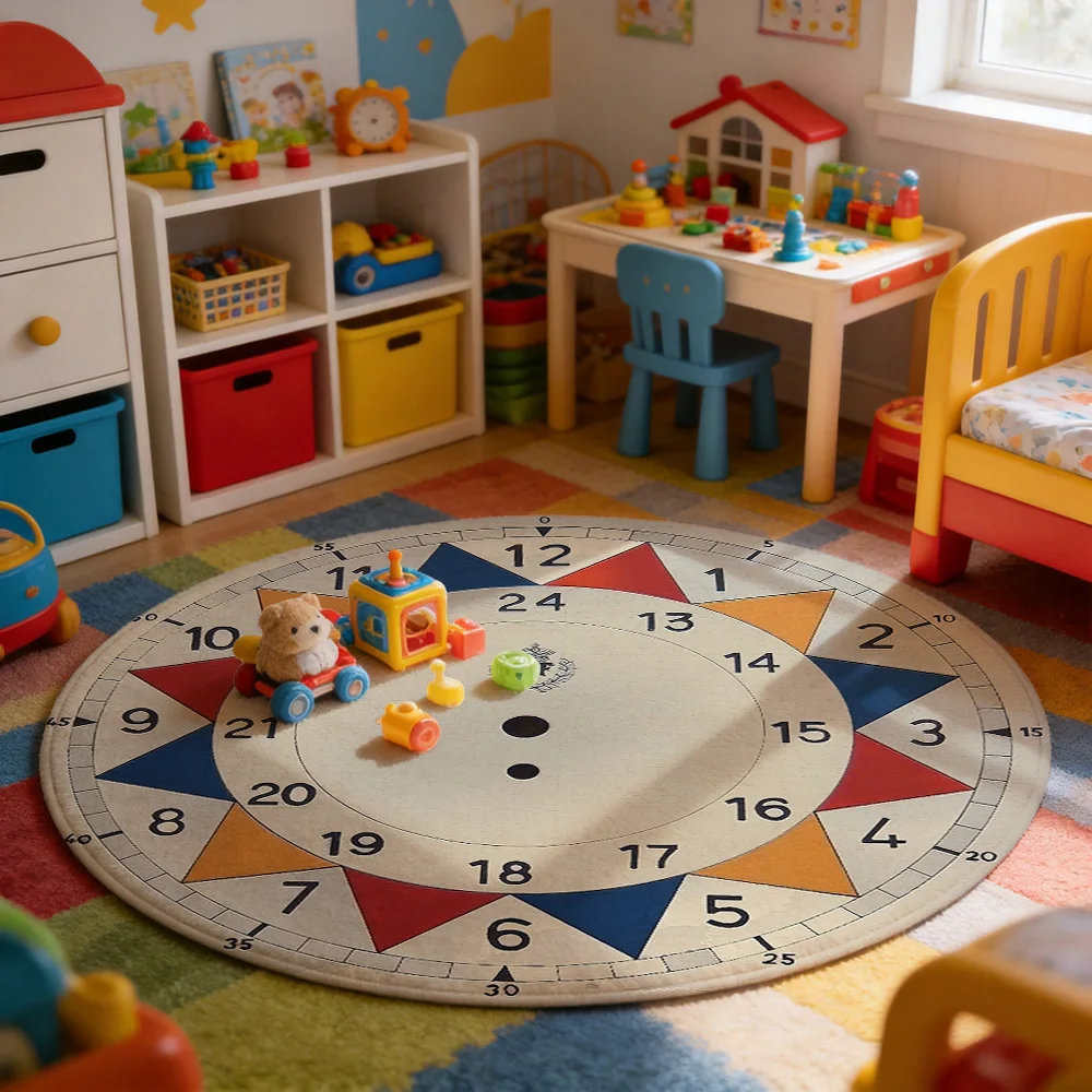 Large Decorative Astrology Zodiac Wheel Floor Mat for Boho Bohemian Home Decor Astrology Chart Room Rug