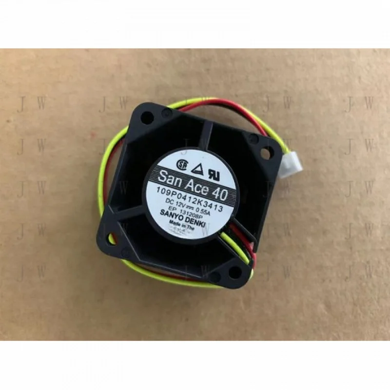 DDJ  1pcs for SANYO 109P0412K3413 4028 12V 0.55A double ball cooling fan 3pin