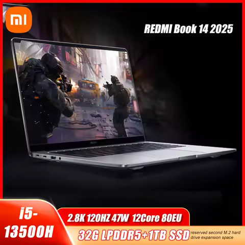 Xiaomi Redmi Book 14 Laptop 2025 Intel Core i5-13500H 12 Core Intel Iris Xe Graphics 32GB DDR5+512G/1TB SSD Notebook Office PC