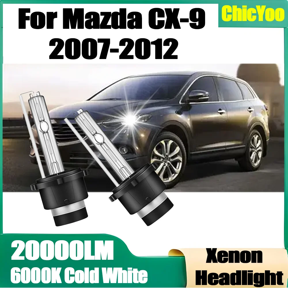 

2PCS 35W D2S Xenon Headlight Bubs 6000K White Super Bright Xenon Car Lights 20000LM High Power 12V 24V For Mazda CX-9 2007-2012