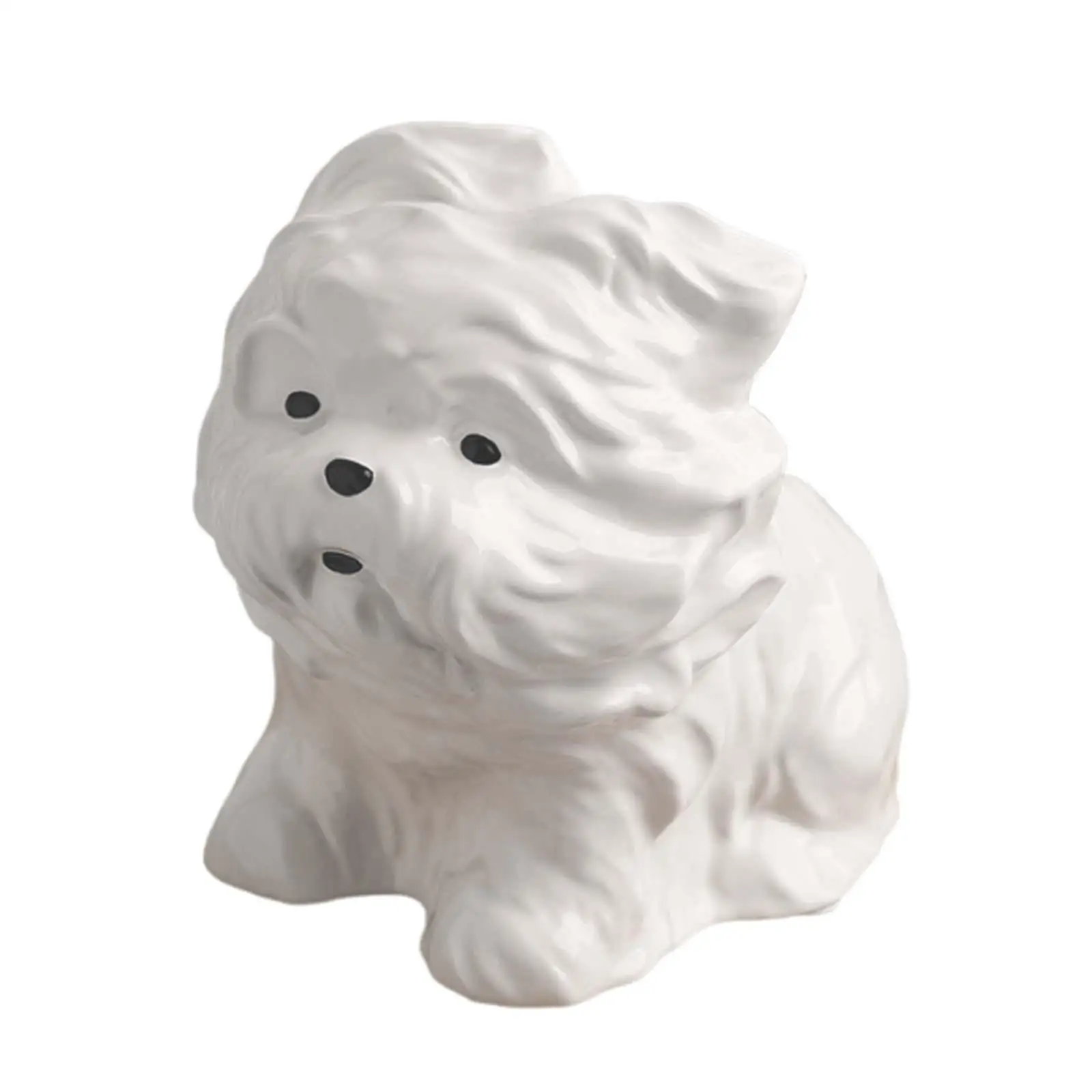 

White Dog Statue Tissue Box Collection Craft Decor Cute Nordic Multipurpose Dresser Art Crafts Cute Dog Sculpture Napkin Holder