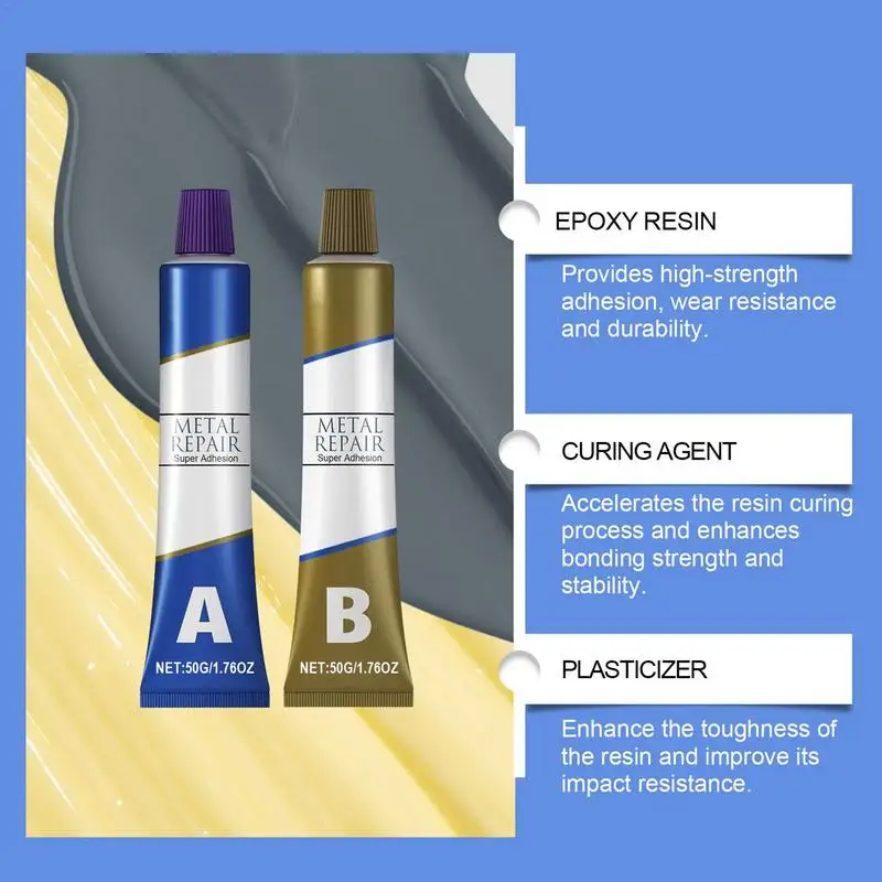 Casting Repair Glue 2PCS Liquid Metal Welding Filler Strong Casting Glue Welding Glue All Purpose Repair Glue For Metals Cast