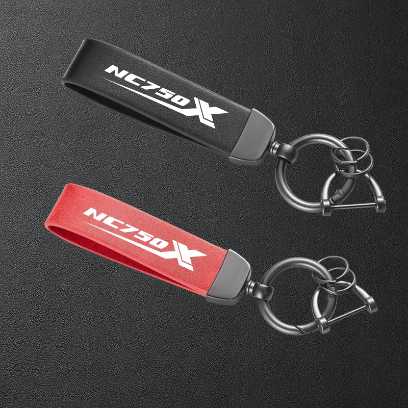 

For HONDA NC750 X NC 750X NC750X Motorcycle High-Grade Leather Keychain Metal Keyring Accessories