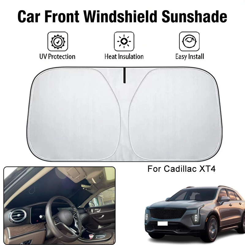 

Car Front Windshield Sunshade Cover For Cadillac XT4 UV Block Heat Insulation Auto Interior Sun Protection Accessories