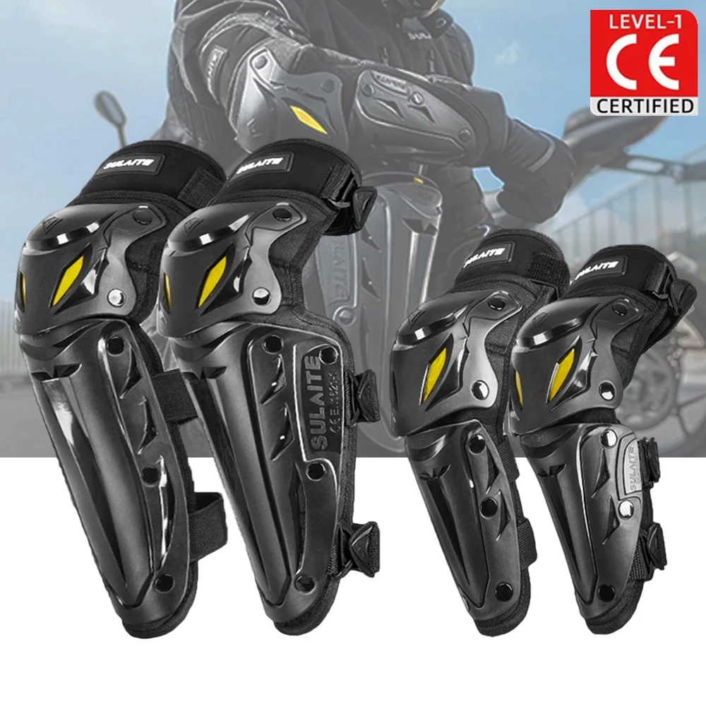 Motorcycle  Ride Protection Knee Pad Elbow Set Equipment Motocross Knee Pads Outdoor Sport Protector Safety Guards Knight Gear