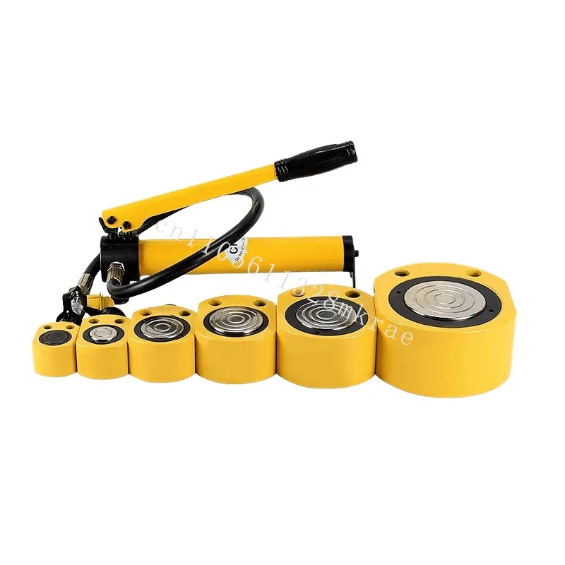 

New ultra-thin portable hydraulic cylinder jack with adjustable split type auxiliary steel low profile steam lifting tool