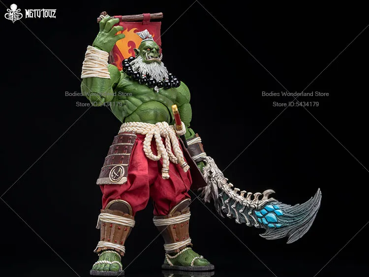 Metytoyz 1/12 Scale Horde Orc Head Carving Adventurer World Sword Accessory Model For 6inch Action Figure Doll Body view 6