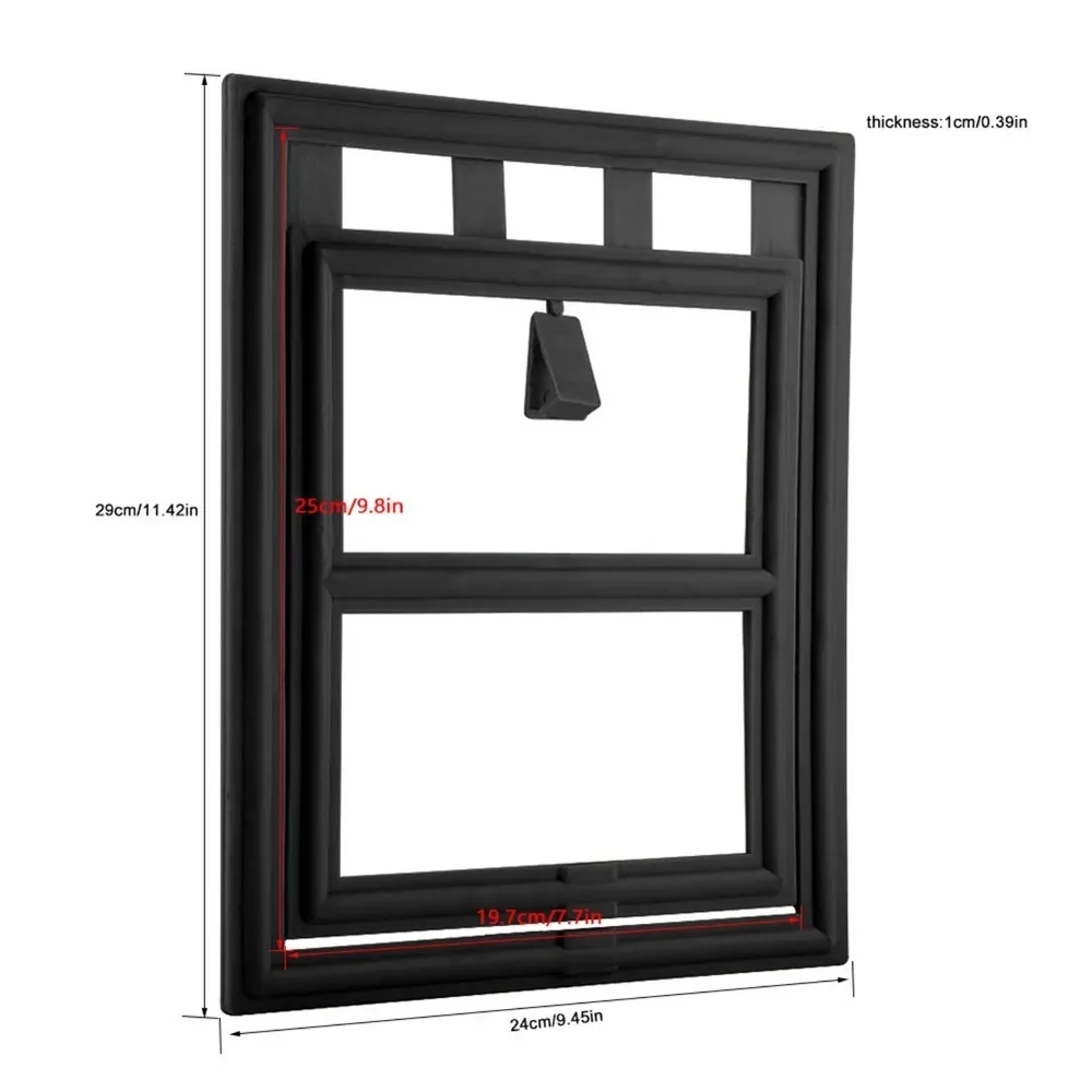 L Shaped Frame Pet Flap Door Dual Opening Mode Mesh Screen Surface Two Way Pet Access Adjustable Cut Size Weather Tough Build