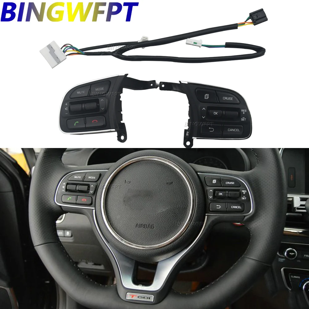 

Volume Settings Answer Phone Cruise Control Multifunctiona Steering Wheel Button Switch For Kia K5 2016 2017 2018