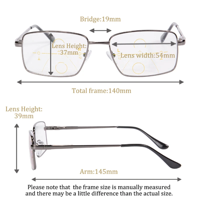 Men's glasses Progressive Multifocal Reading Glasses For Man Near and Far Multifocal progressive glasses presbyopia man SH030