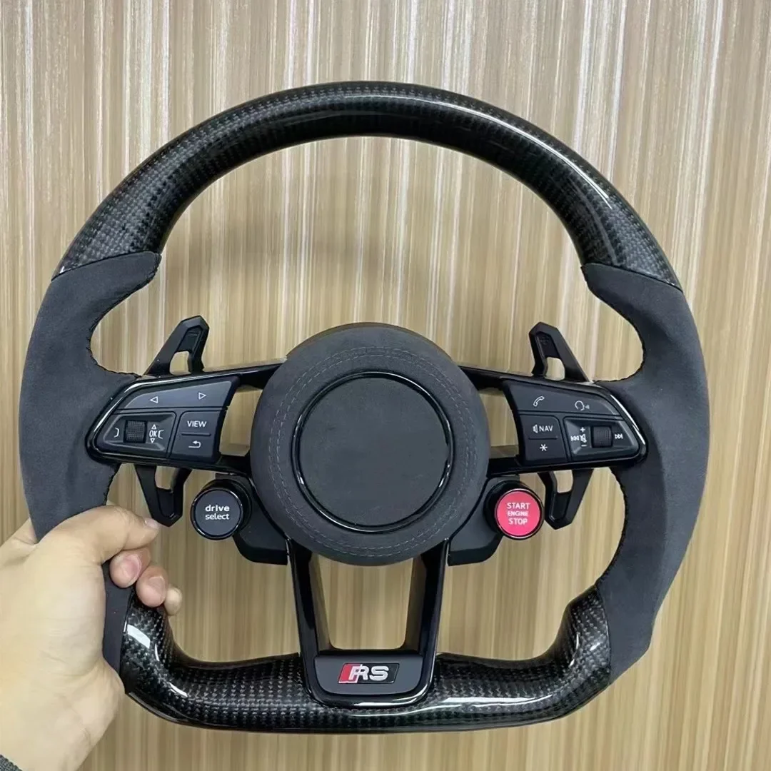 High quality forged steering wheel for Audis  RS4 RS5 RS6 carbon fiber steering wheel