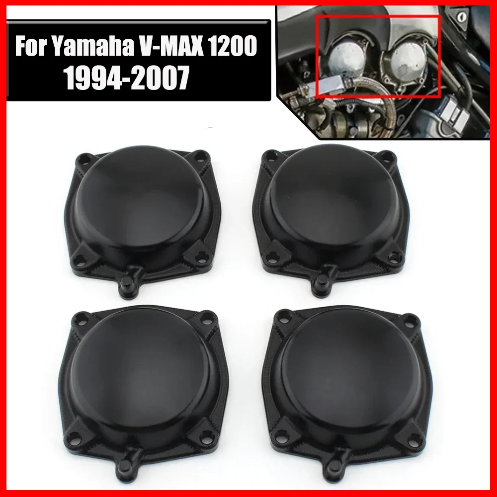 

VMAX1200 4PCS Motorcycle Carburetor Top Cap Slide Valve Chassis Covers FOR YAHAMA V-max1200 VMAX V MAX 1200 1994-2007