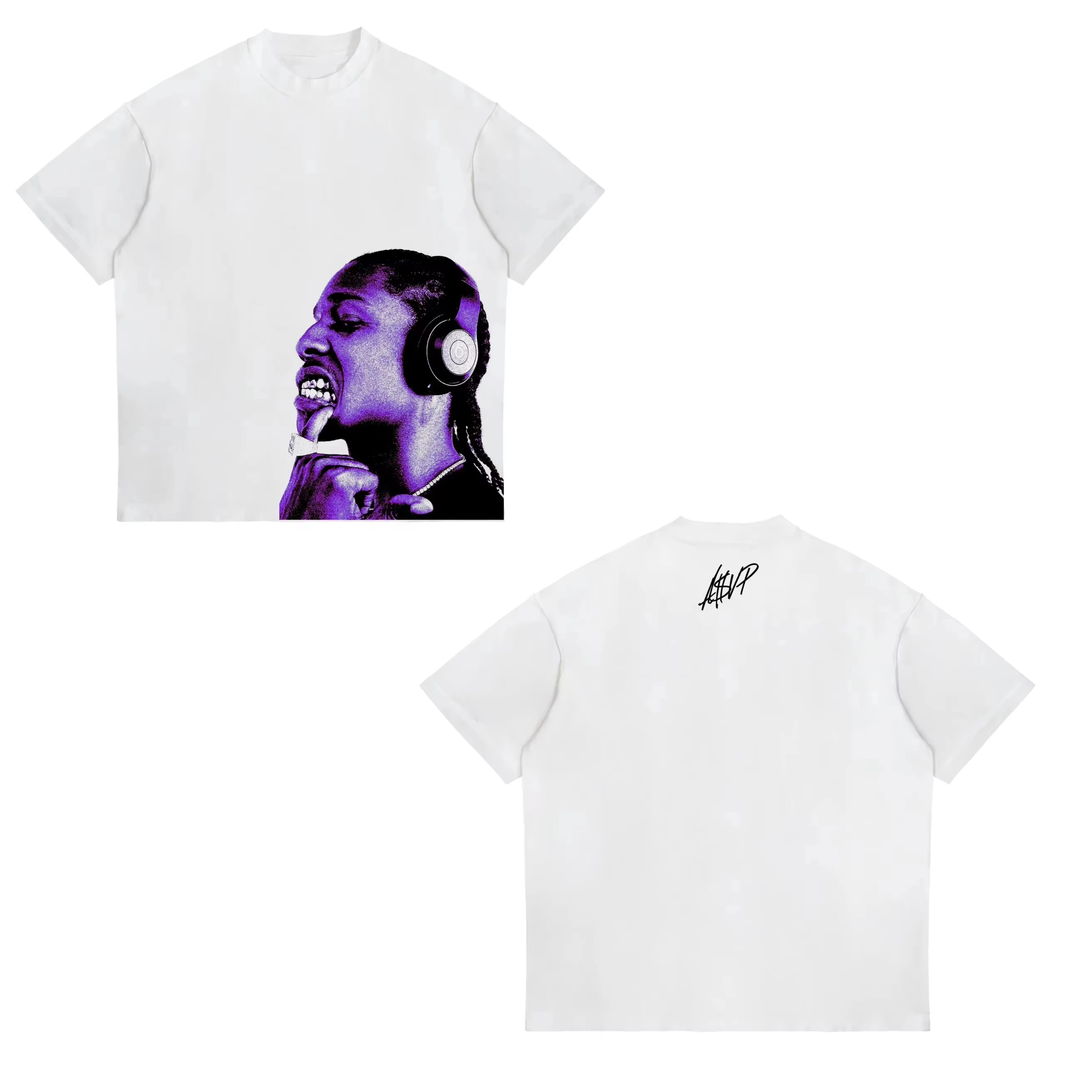 2026 Neues ASAP ROCKY T-Shirt HIP HOP High Street Herrenbekleidung Damen Gothic Tees A$AP Portrait Lässiges Harajuku Sommer T-Shirt – Detail 7