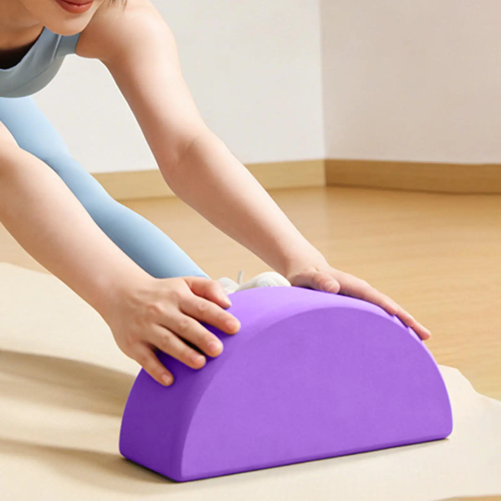Yoga Brick Half Round Soft Workout Equipment Women High Density Yoga Blocks for Balance Stretching Stability Fitness Training