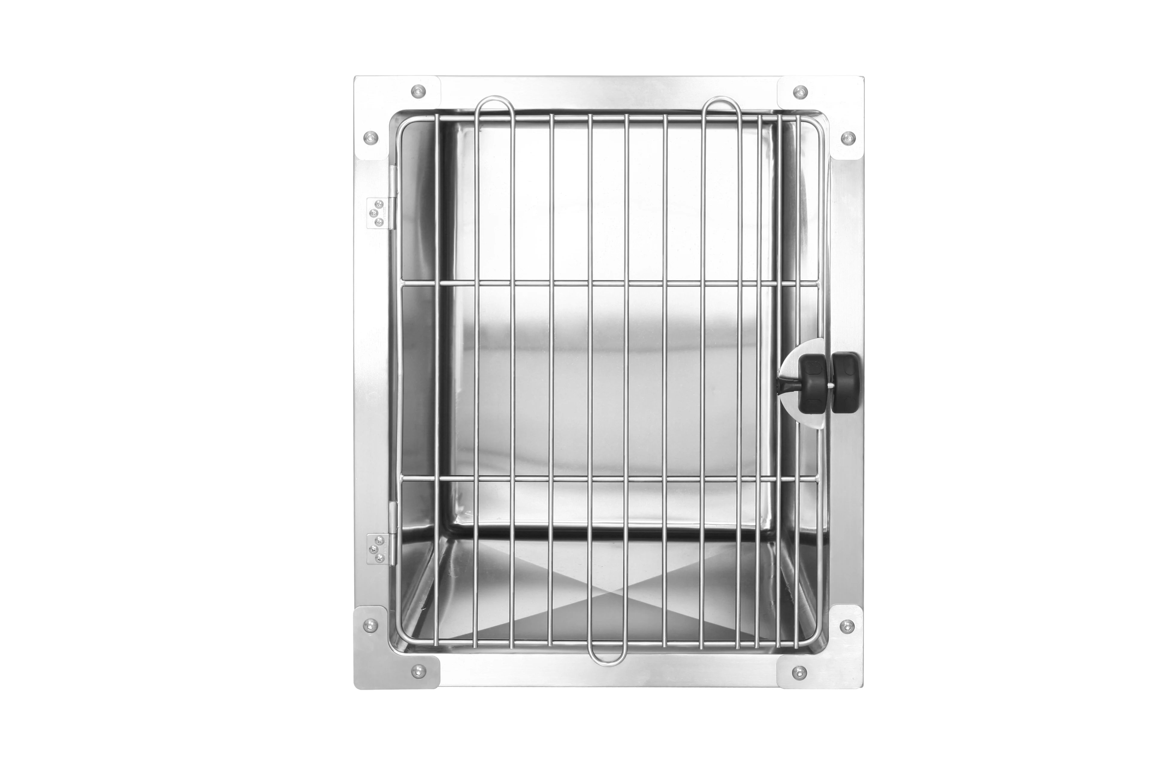 Wholesale Durable Pet Cages Round Cornered Hospital Large Stainless Steel Dog Cages With Separator