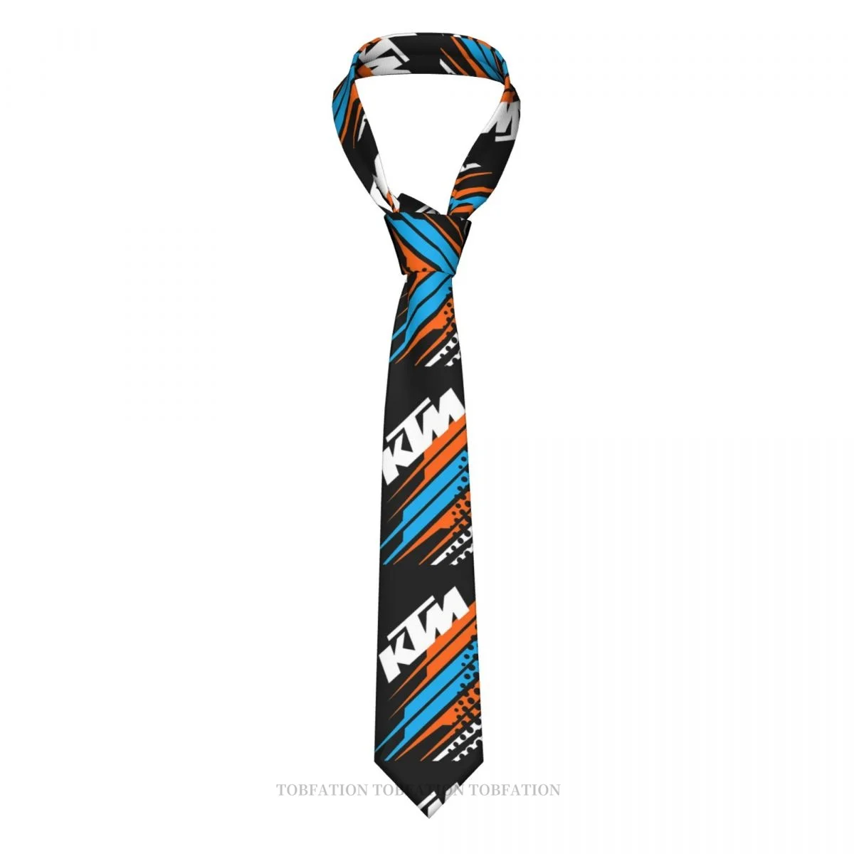 

Truewin Motorbike Print Ties Ready Race Enduro Cross Motocross Casual Unisex Neck Tie Shirt Narrow Striped Slim Cravat