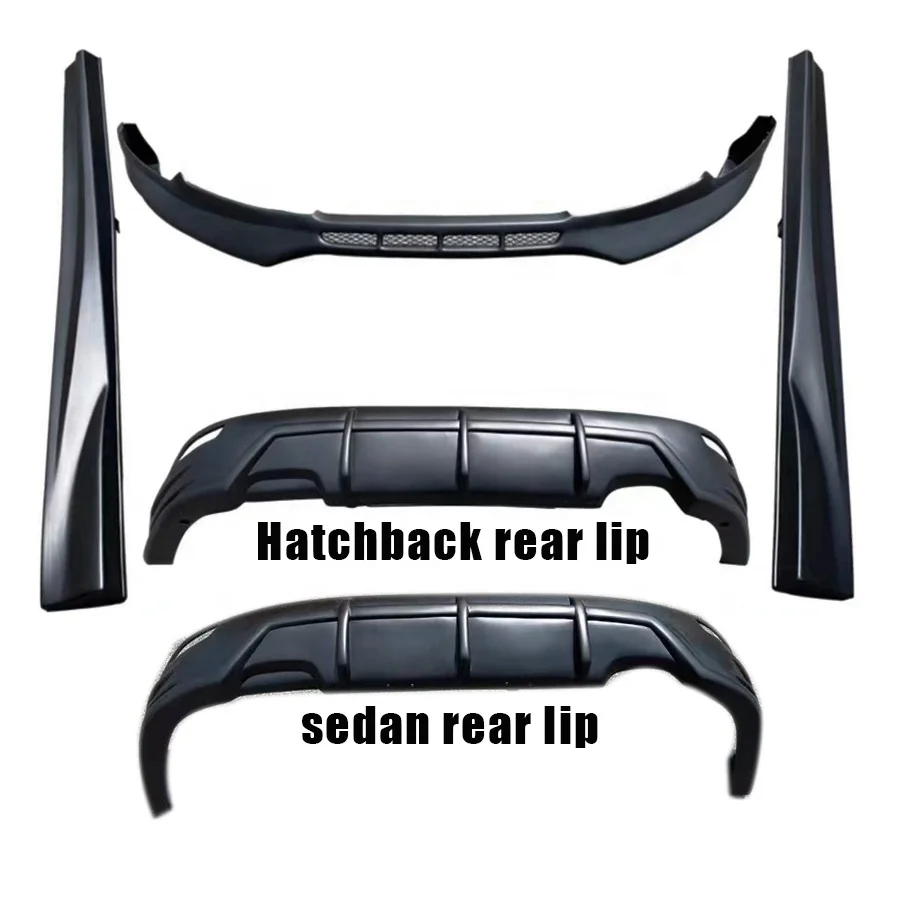 Car Body Kit for ford Focus 2012 2013 2014 Abs Material Exterior Parts Front Lip Side Skirts Rear Diffuser Lip