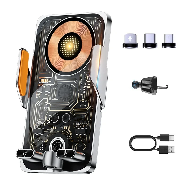 

Car phone holder with charger combination, convenient and practical, can be charged at any time