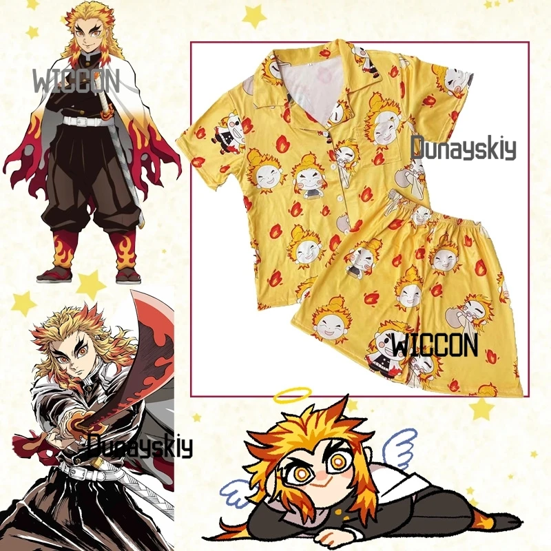 

Kyojuro Rengoku Cosplay Costumes Kawaii Lovely Pajamas Anime Cosplay Jirai Kei Fans Gift Daily Halloween Christmas Cosplay