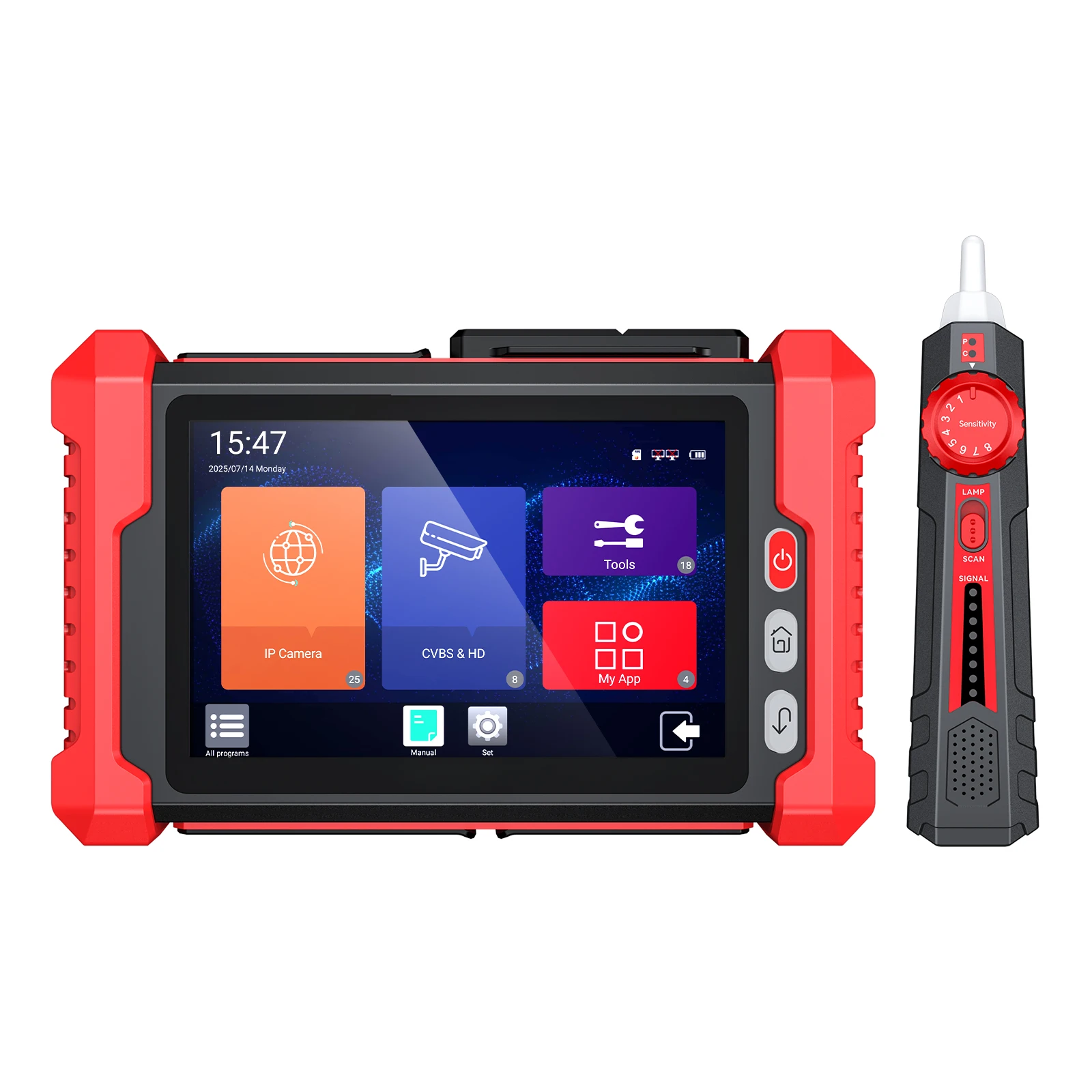 NOYAFA NF IPC728HSO 8 Inch Full HD Touch CCTV Tester Dual Gigabit PoE Port ONVIF IP Camera Analyzer HDMI TDR Cable Diagnostic