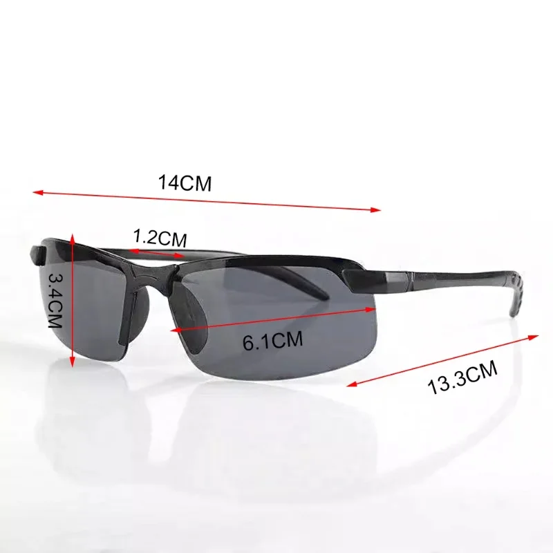 Men Polarized Driving Glasses Anti-Glare Night Vision Glasses Women Half Frame Sunglasses Day and Night Google for Driver UV400