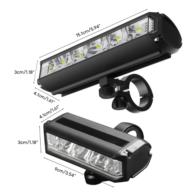 Bike Front Light 1400Lumens USB Rechargeable Bicycles Front 4000mAh IP44 Waterproof Headlights 5 Modes for Night Riding