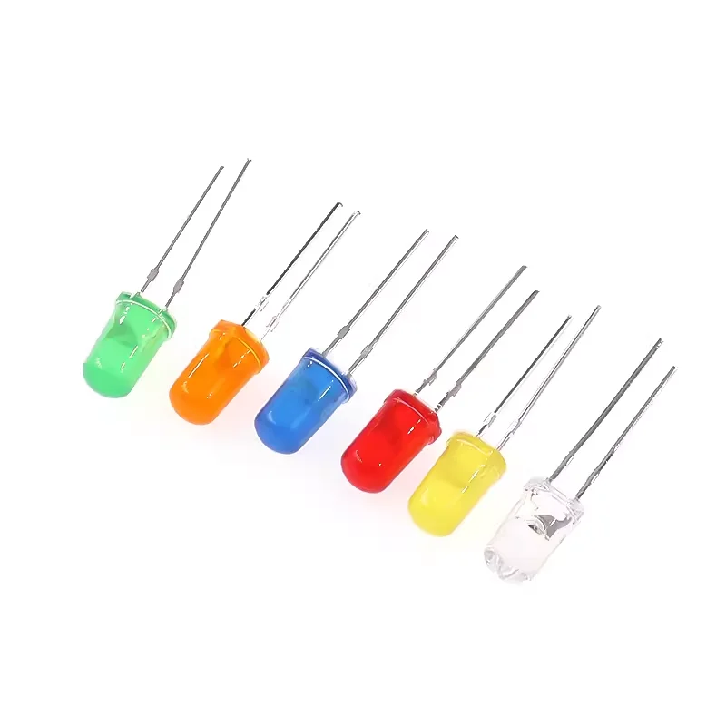 20 Stuks 5Mm Led Diode Wit Blauw Rood Geel Groen Oranje Roze Warm Wit Licht 5Mm Rond Water Helder F3 F5 Led Emitting Diode