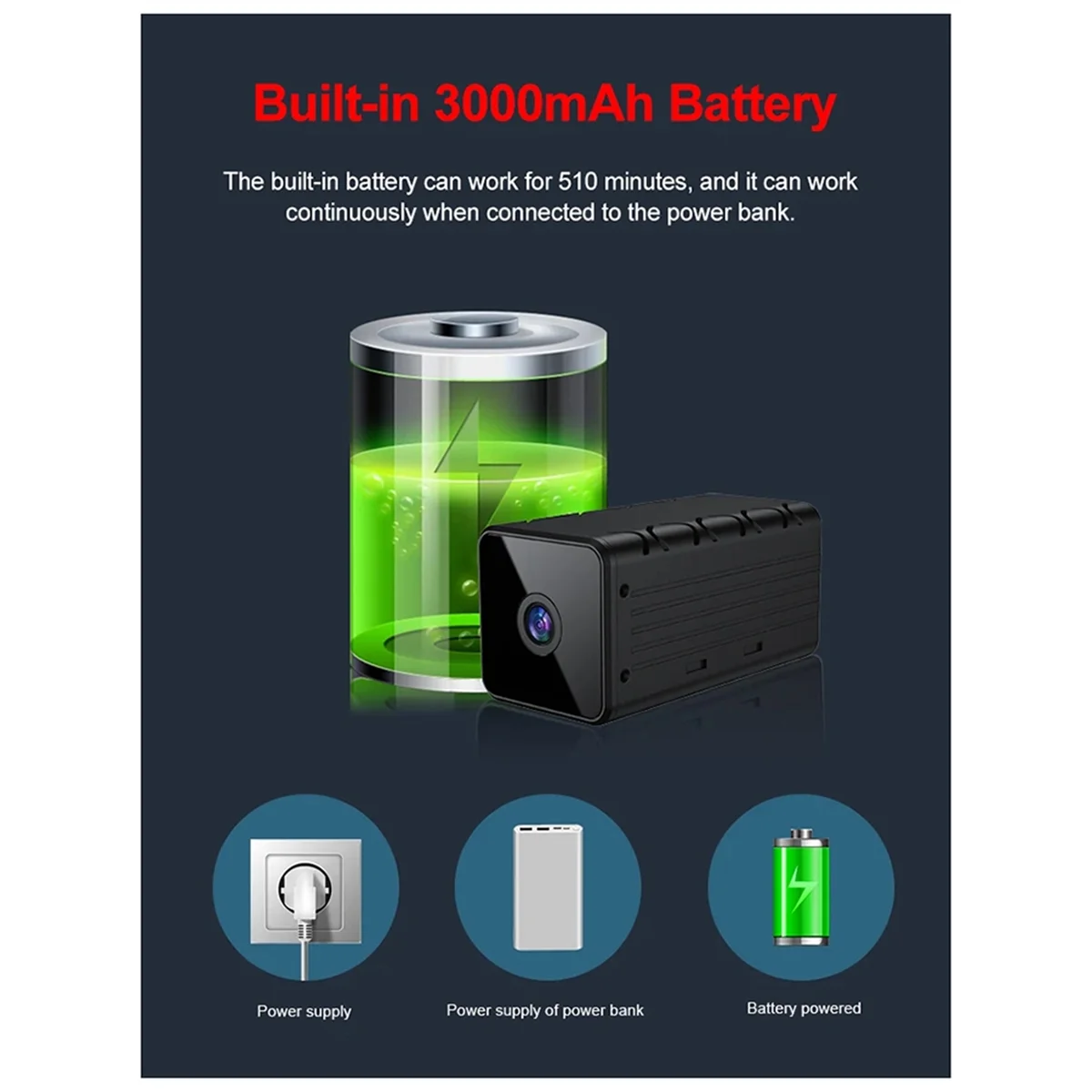 CCDD 1080P WD9-A Kamera Monitor Jarak Jauh Nirkabel, WiFi, Kamera Mini, Kamera Mikro, IP Kecil, Perekam Video Dalam Ruangan