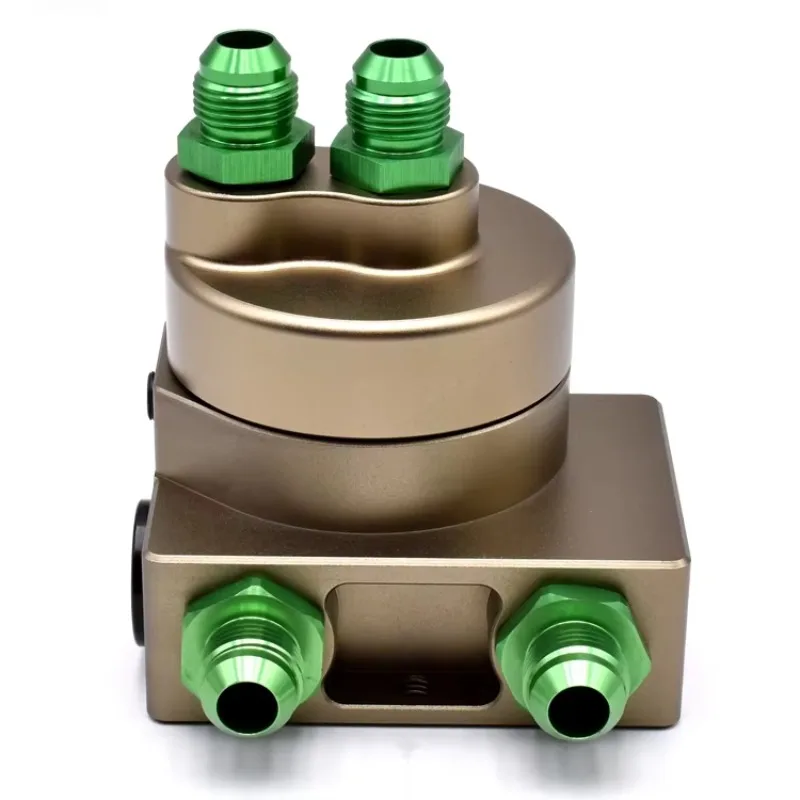 Universal Aluminum Oil Cooler Thermostat Sandwich Plate Kit Oil Cooler Filter Adapter