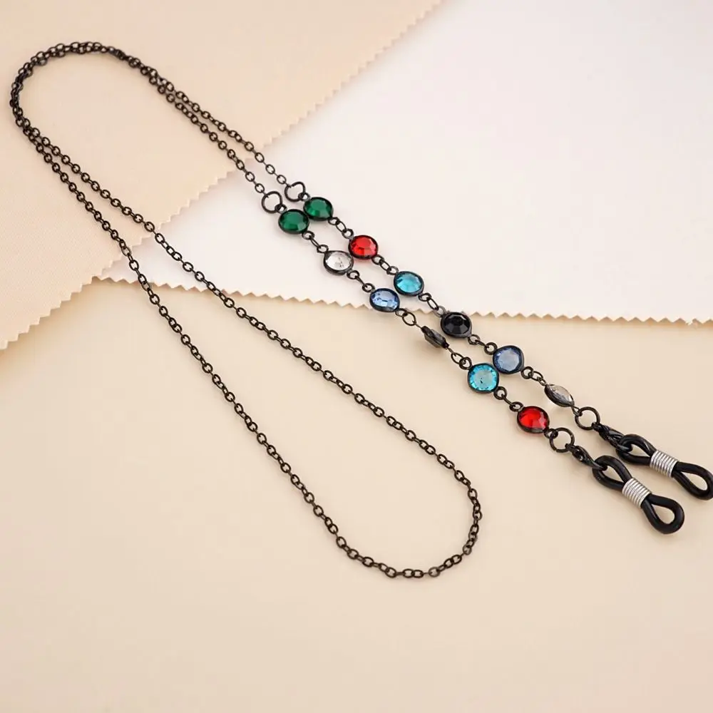 

Metal Chain Hanging Chain Colorful Rhinestone Mask Lanyard Spectacle Cord Sunglasses Chains Mask Chain Metal Glasses Chain