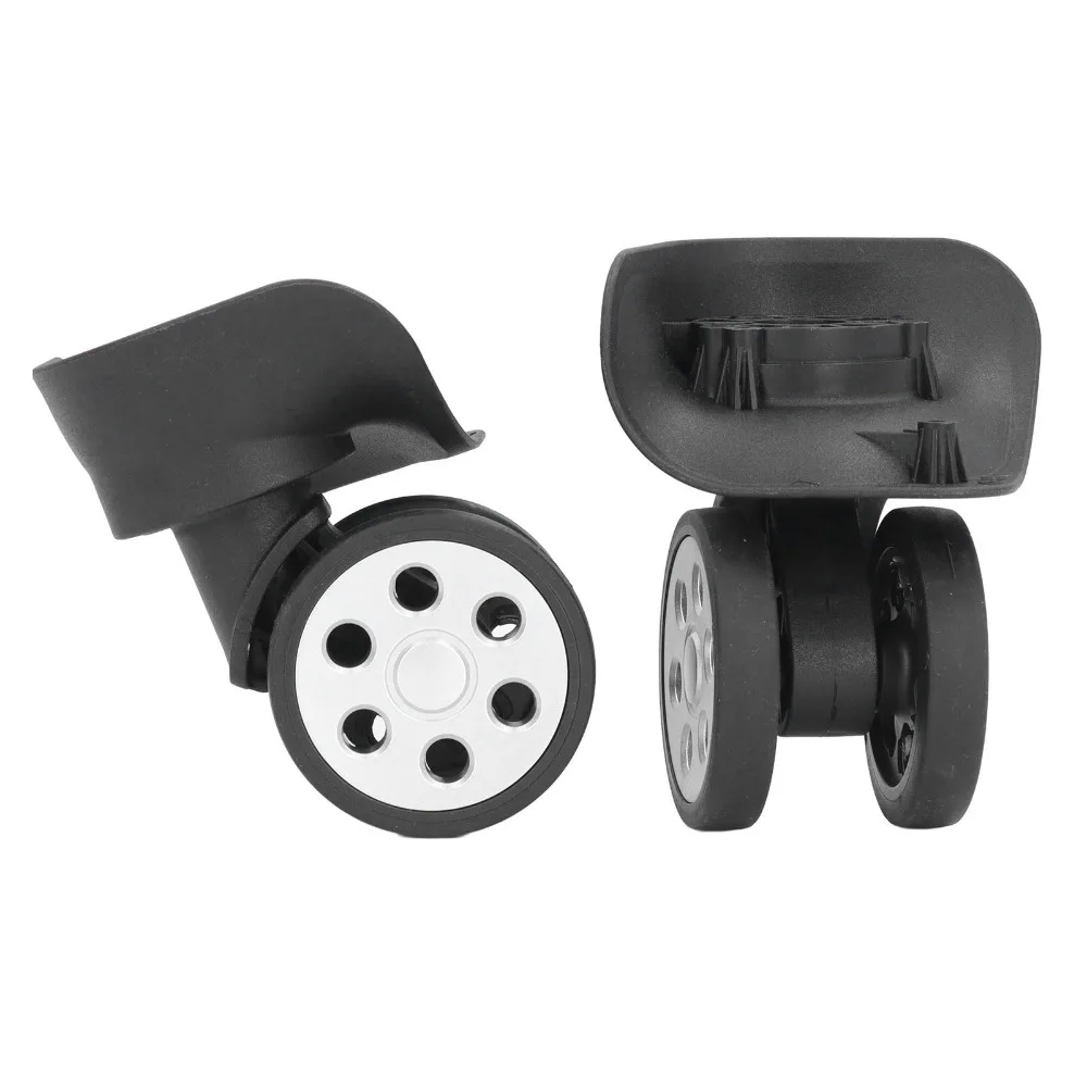 2 Pcs Silent Shock Absorbing Luggage Wheels Double Row 360 Degree Rotating Universal Wheels Matching Screws