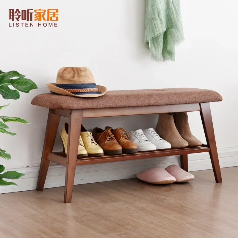 Seating European-style Shoe Bench Shoe Rack Simple Shoe Bench Multi-functional Foyer Shoe Stool Funiture