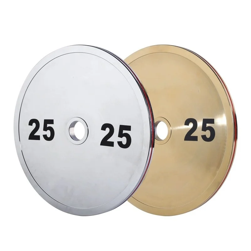 

Factory Price Barbell Plates Gym Sports Training Electroplated OEM Plates Chrome Bumper Quality Chrome Free Weight Discs Steel