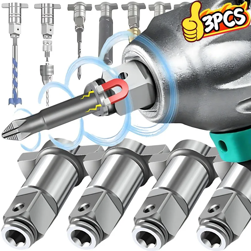 

3/1PCS Electric Wrench Adapter Multifunctional Square Head T-shaft Electric Brushless Impact Wrench Shaft Power Tool Accessory