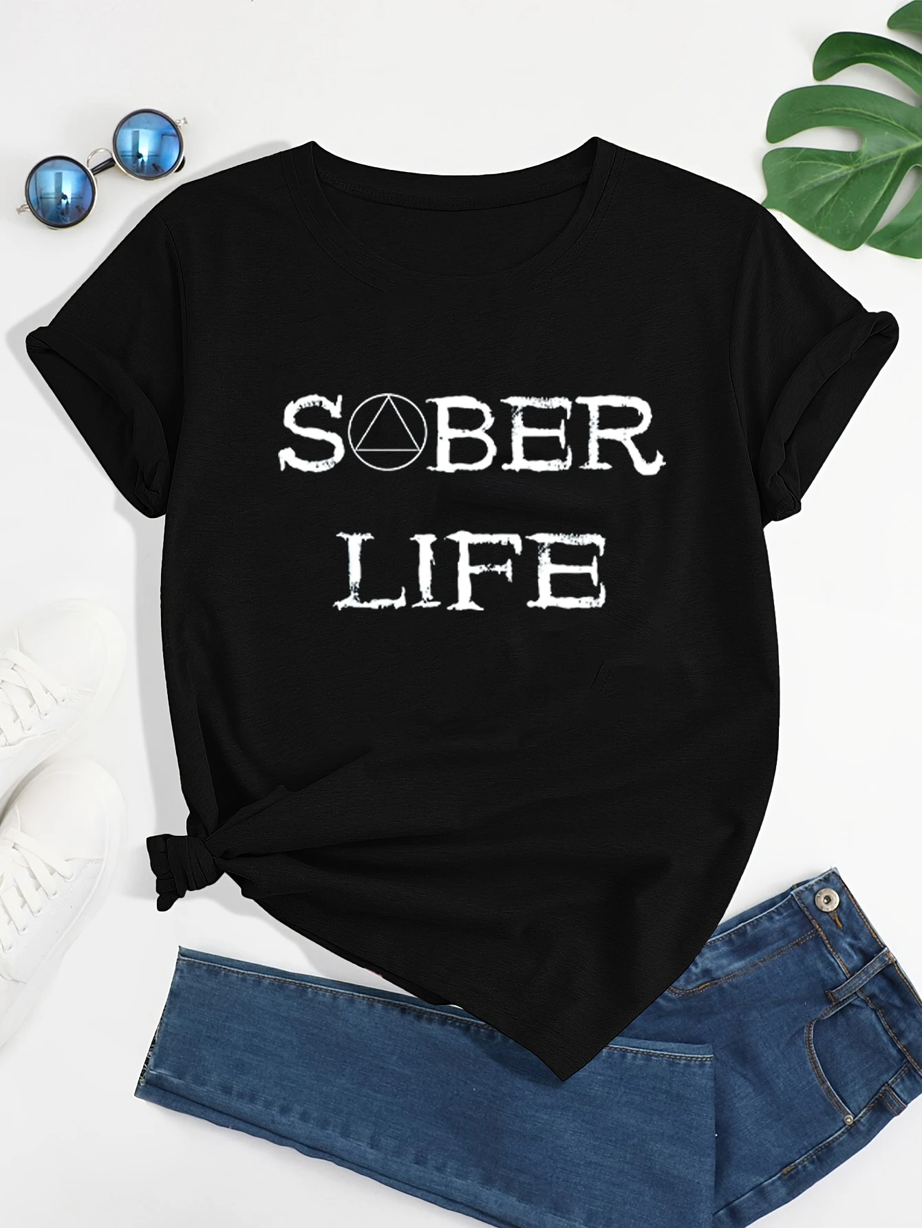 Sober life teen clothes t shirts for women womens tops summer  womens t shirt  tshirtst-shirts womens graphic tshirts womens