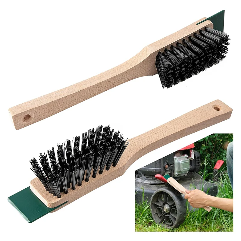 

ABBO-Scraper Brush Щетка для скраба Набор из 2 предметов для чистки палубы газонокосилки-для использования в саду на открытом воздухе