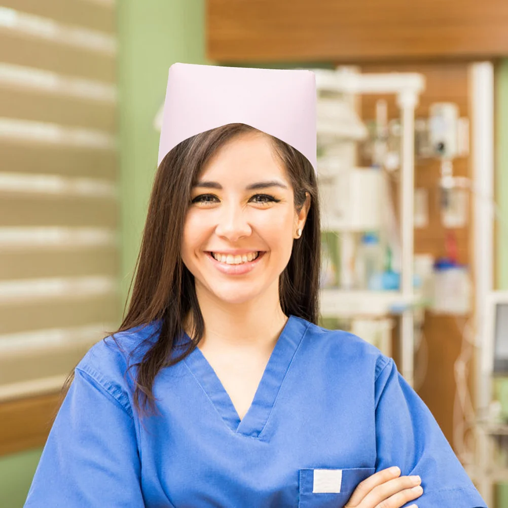 

2 шт. милых розовых легких хлопковых шапочек для медсестер, для медперсонала, выпускных вечеров, Хэллоуина