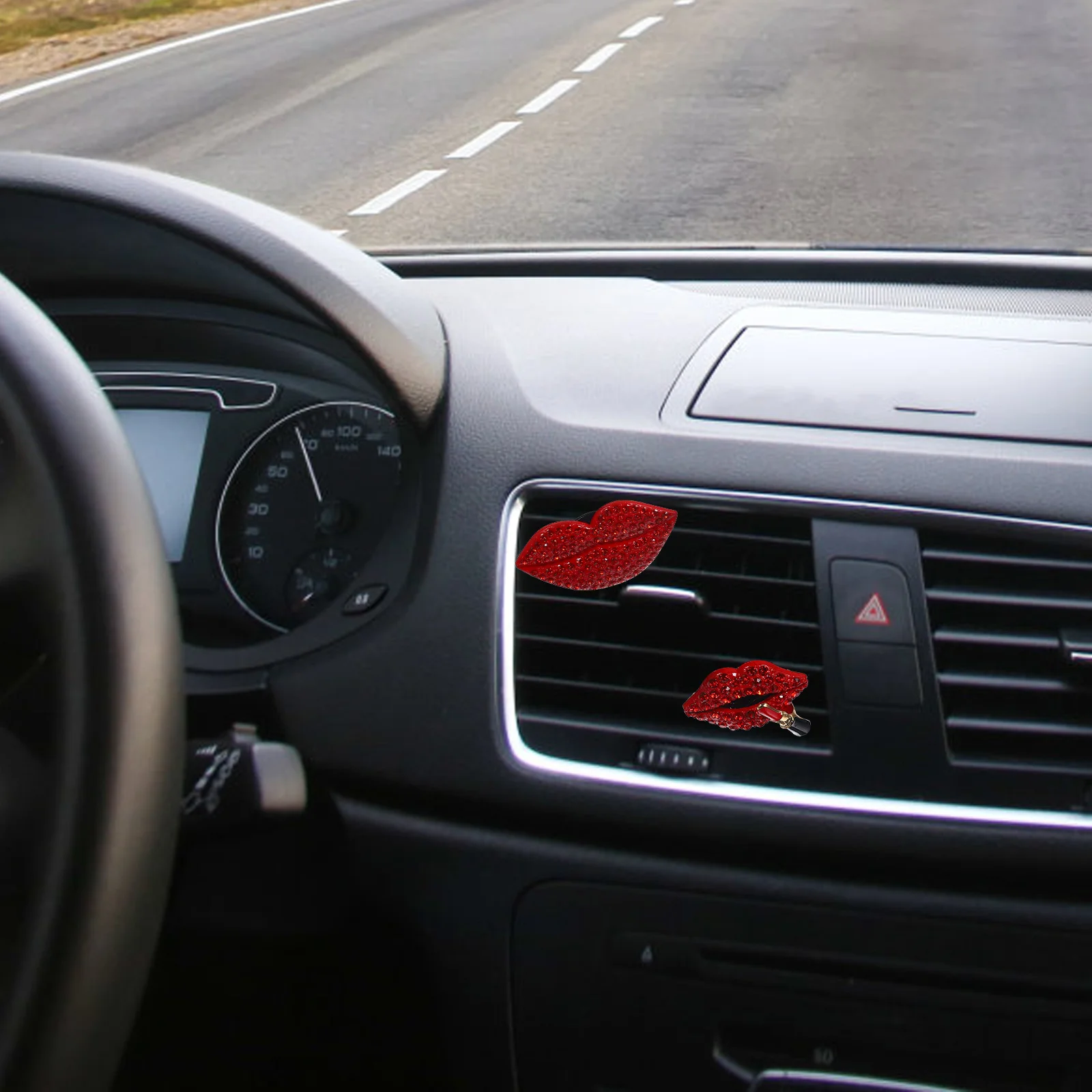 

2Pcs Car Air Freshener Clips Delicate Design Car Vent Decor Practical and Durable Aromatherapy Clips for Women Bling